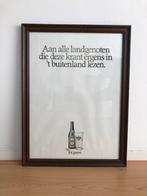 Heineken Reclame Poster Ingelijst, Verzamelen, Biermerken, Ophalen of Verzenden, Zo goed als nieuw, Reclamebord, Plaat of Schild