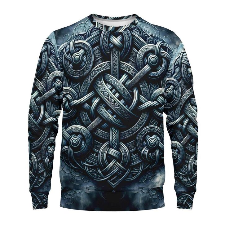 Argent Knotwork – Cotton Terry Sweatshirt | Loud and Lethal, Kleding | Heren, Truien en Vesten, Nieuw, Verzenden
