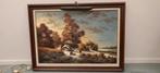Schilderij Winterlandschap H.v.Elshout, Ophalen of Verzenden