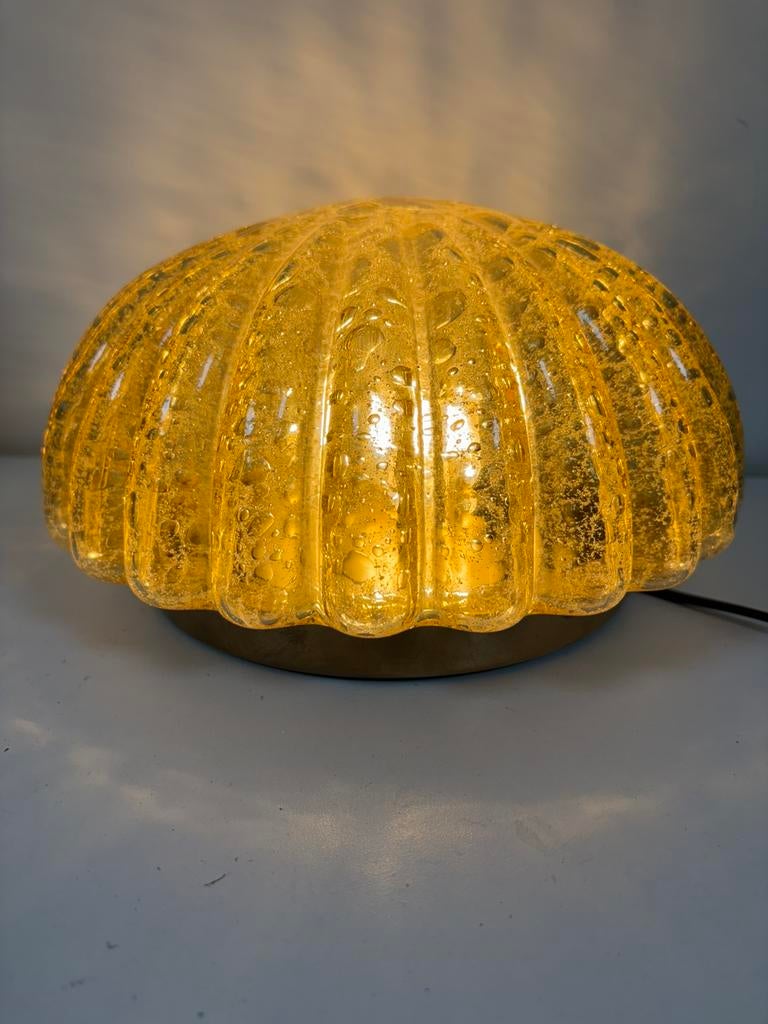 vintage Mid Century Modern sunburst plafonnière of wandlamp, Ophalen of Verzenden, Glas