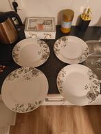 Mooie set van 4 dinerborden met bloemmotief, Ophalen, Keramiek, Zo goed als nieuw, Bord(en)