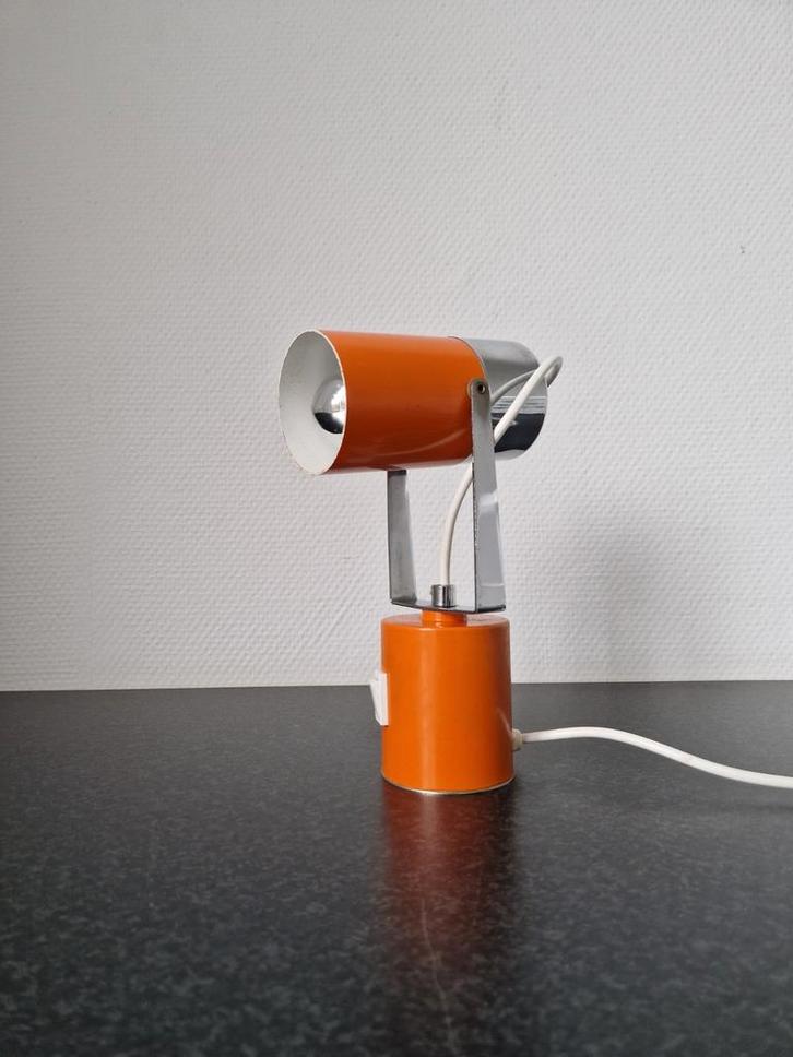 Vintage tafellamp met chroom - kantelbaar design mooi!, Huis en Inrichting, Lampen | Tafellampen, Zo goed als nieuw, Minder dan 50 cm