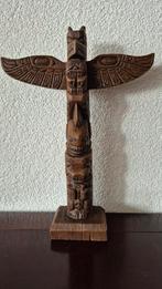 Prachtige houten totempaal 26 cm., Ophalen of Verzenden