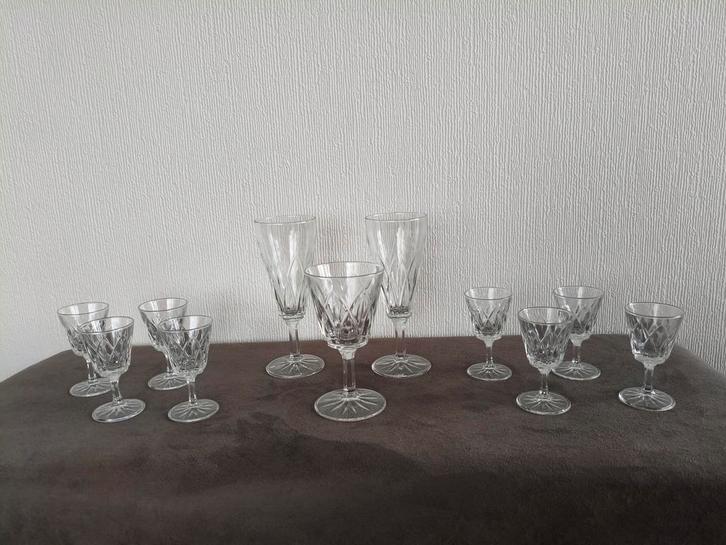 Verschillende vintage VMC Reims glazen, Antiek en Kunst, Antiek | Glas en Kristal, Ophalen of Verzenden