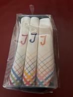 Vintage Zakdoeken met Letter J - Set van 3, Ophalen of Verzenden