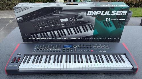 ZGAN Novation Impuls 61 Aanslaggev. MIDI Keyboard/Controller, Muziek en Instrumenten, Midi-apparatuur, Zo goed als nieuw, Ophalen of Verzenden