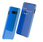 Samsung Galaxy S10e Clear View Stand Cover Set _ Blauw, Verzenden, Nieuw, Overige modellen, Hoesje of Tasje