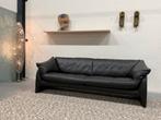 Leolux Edison Bank 3,5 Zits Raffino leer zwart Design 240, Leolux, Driepersoons, Ophalen of Verzenden, Zo goed als nieuw