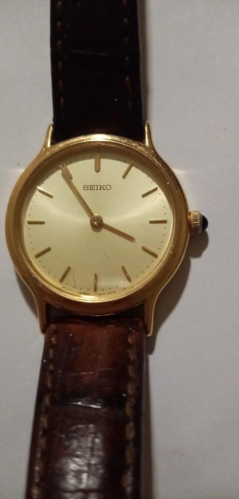 Gouden Seiko dameshorloge 7N00-6B80, Sieraden, Tassen en Uiterlijk, Horloges | Antiek, Polshorloge, Seiko, Goud, 1960 of later