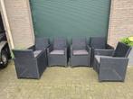 Tuinstoelen 6 x zwart wicker met kussens !, Tuin en Terras, Tuinstoelen, Ophalen, Zo goed als nieuw, Kunststof