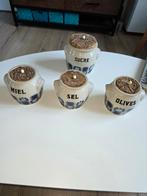 Vintage Keukenset: Miel, Sel, Olives, Sucre, Huis en Inrichting, Ophalen of Verzenden, Gebruikt