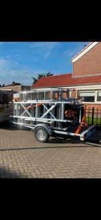 Wienese Steiger + Aanhanger - BTW Vrij!, Doe-het-zelf en Verbouw, Steigers, Ophalen, Gebruikt, Rolsteiger of Kamersteiger, 5 meter of hoger
