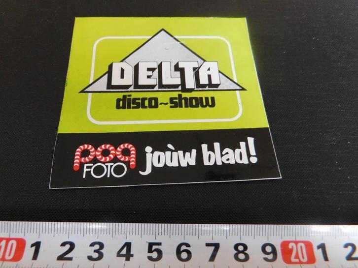 sticker DELTA disco-show  POP FOTO joùw blad !, Verzamelen, Stickers, Zo goed als nieuw, Ophalen
