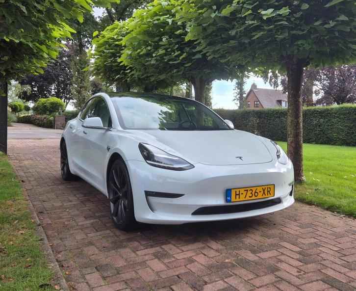 Tesla Model 3 Performance 2020 Wit Leder NIEUWE ACCU, Auto's, Tesla, Particulier, Model 3, 360° camera, 4x4, ABS, Achteruitrijcamera