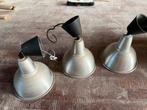 3 Industriële Hanglampen - Plafondlampen, Ophalen, Gebruikt, Metaal