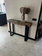 Oud Eiken Sidetable’s - Top Kwaliteit voor een Topprijs!, Ophalen, Eikenhout, 50 tot 100 cm, Tafelblad