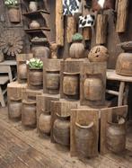 houten woonaccessoires landelijk lampen bankjes kandelaars, Huis en Inrichting, Woonaccessoires | Overige, Ophalen, Nieuw