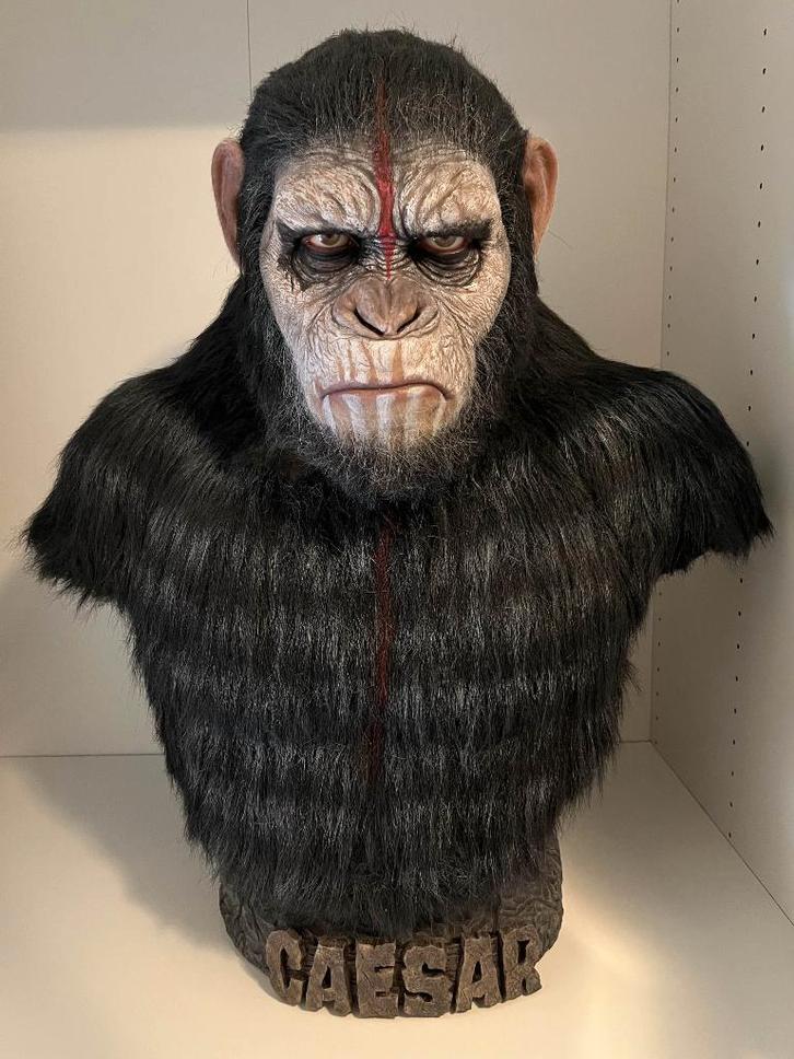 Bluebox Hyper Caesar life size bust war paint version, Verzamelen, Film en Tv, Zo goed als nieuw, Film, Beeldje, Replica of Model