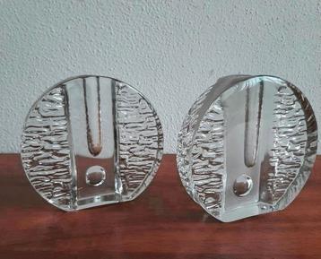 2 vintage kristallen solifleur vazen beschikbaar voor biedingen