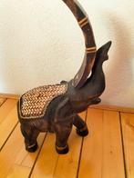 Houten Olifant Beeld, Tuin en Terras, Tuinbeelden, Ophalen, Gebruikt, Hout, Dierenbeeld