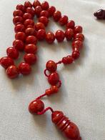 Bakeliet Rozenkrans Halsketting groot, Sieraden, Tassen en Uiterlijk, Kettingen, Ophalen of Verzenden, Gebruikt, Rood, Kunststof