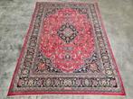 Handgeknoopt Perzisch wol tapijt Meched pink Iran 242x351cm, 200 cm of meer, 200 cm of meer, Perzisch vintage oosters HYPE, Gebruikt