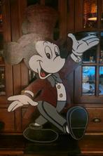 Houten Mickey Mouse met dienblad, Ophalen, Mickey Mouse, Gebruikt, Beeldje of Figuurtje
