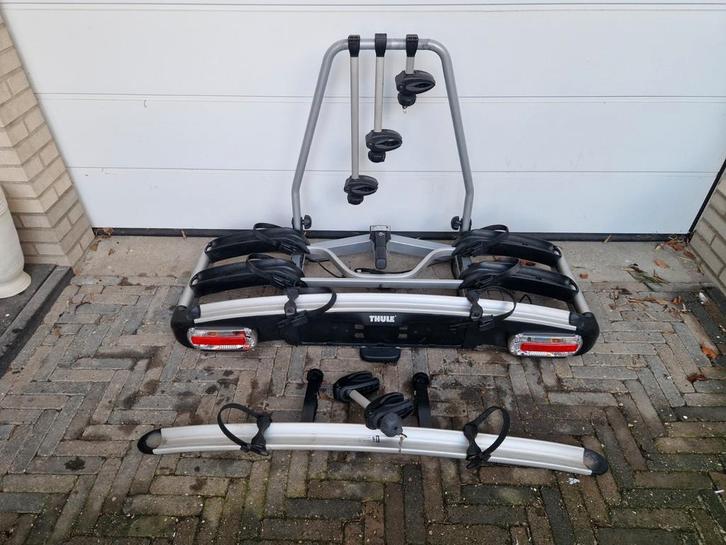 Thule EuroClassic 929 Kantelbare drager voor 4 Fietsen, Auto diversen, Fietsendragers, Zo goed als nieuw, Trekhaakdrager, 3 fietsen of meer