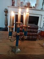 Kleine antieke 5- armige kandelaar, Antiek en Kunst, Ophalen of Verzenden, Koper of Brons