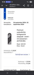 Slaapzak decathlon active era 220cm, Caravans en Kamperen, Slaapzakken, Ophalen of Verzenden, Zo goed als nieuw
