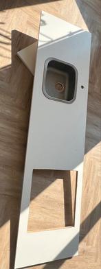 Werkblad met spoelbak, Huis en Inrichting, Keuken | Keukenelementen, Ophalen, 50 tot 100 cm, Zo goed als nieuw, Wit