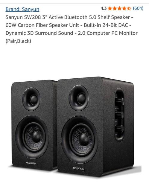 Pc speakers set Sanyun SW208, Computers en Software, Pc speakers, Zo goed als nieuw, Ophalen of Verzenden
