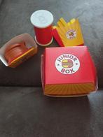Houten kinder menu set - burger, nuggets, friet, Ophalen of Verzenden, Gebruikt, Hout, Speelkeuken-accessoire