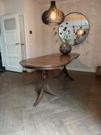 Antieke ovale eettafel + 6 stoelen., Antiek, Gebruikt, 200 cm of meer, Tafelblad