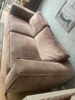 Teab 2 1/2 zits veloers stof kleur taupe, Ophalen, Gebruikt, Overige maten, Stoere uitstraling met brede armleuning
