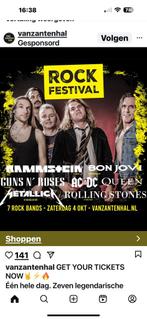 Rock festival kaarten 4x op 4 oktober, Tickets en Kaartjes, Drie personen of meer, Oktober