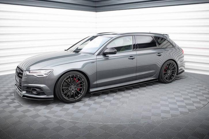 Voorlip sideskirt diffuser - Audi A6 C7 Sedan Avant 14-17, Auto diversen, Tuning en Styling, Ophalen of Verzenden