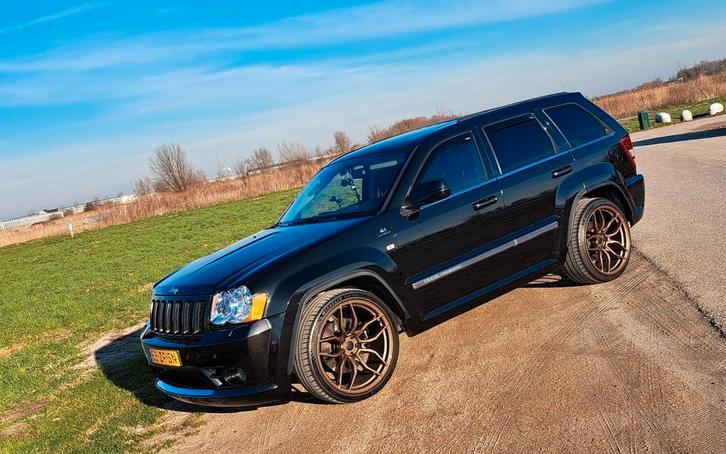 Jeep Grand Cherokee 6.1 I Srt-8 Hemi AUT 2008 Zwart, Auto's, Jeep, Particulier, Grand Cherokee, 4x4, ABS, Achteruitrijcamera, Adaptive Cruise Control