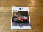 Chevrolet Monza Brochure - 1979 Canada, Ophalen of Verzenden, Gelezen, Chevrolet