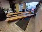 Authentieke Franse kerkbank van eiken – 308 cm, Antiek en Kunst, Antiek | Meubels | Stoelen en Banken, Ophalen