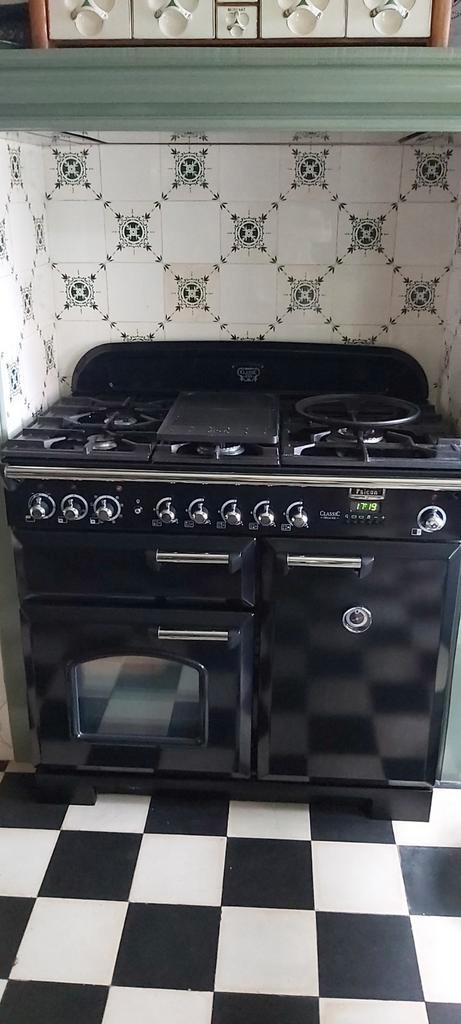 Falcon Classic Deluxe GAS fornuis  100 cm, Witgoed en Apparatuur, Fornuizen, Zo goed als nieuw, Vrijstaand, Gas, 5 kookzones of meer