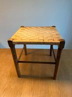 Vintage Scandinavisch midcentury kruk - hout / touw design, Ophalen of Verzenden, Zo goed als nieuw, Hout