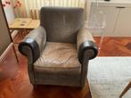 Fauteuil leder, Huis en Inrichting, Fauteuils, Ophalen, Zo goed als nieuw, 75 tot 100 cm, 50 tot 75 cm