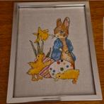 Peter Rabbit geborduurd., Hobby en Vrije tijd, Ophalen of Verzenden, Zo goed als nieuw