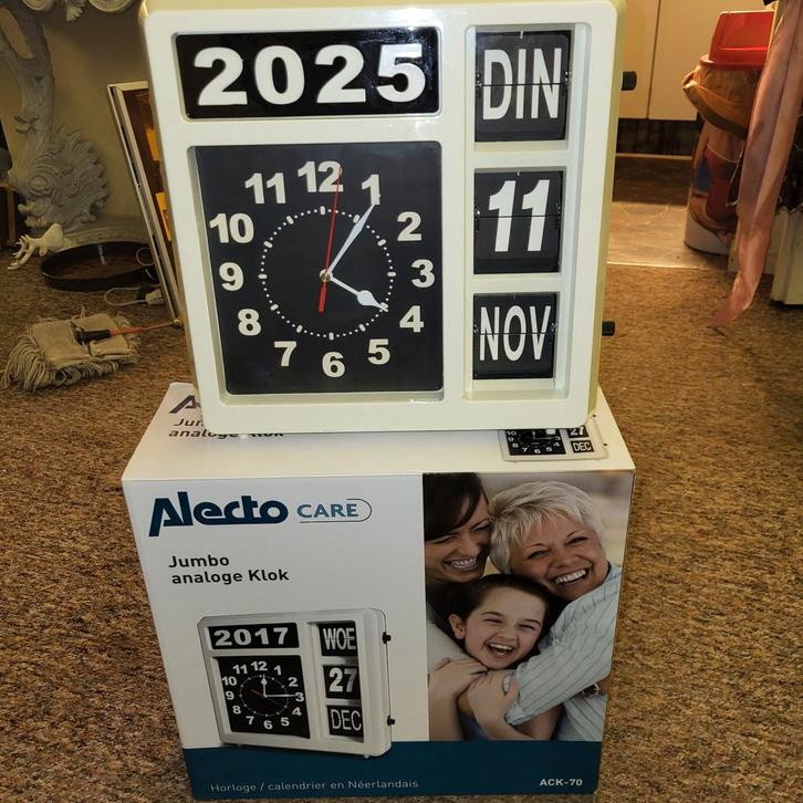 Dementie Analoge Klok, Alecto, Huis en Inrichting, Woonaccessoires | Klokken, Nieuw, Wekker of Tafelklok, Analoog, Ophalen of Verzenden