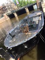 Ruime (historische) aluminum geklonken sloep 10.7M x 3.8M, Ophalen, Gebruikt, Binnenboordmotor, 6 meter of meer