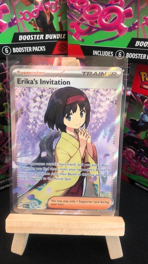 Erikas invitation mew 196, Hobby en Vrije tijd, Verzamelkaartspellen | Pokémon, Zo goed als nieuw, Verzenden