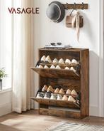 Schoenenkast met 2 kleppen-60 X 24 X 83.5-Rustic Brown, Huis en Inrichting, Kasten | Schoenenkasten, Ophalen, Nieuw