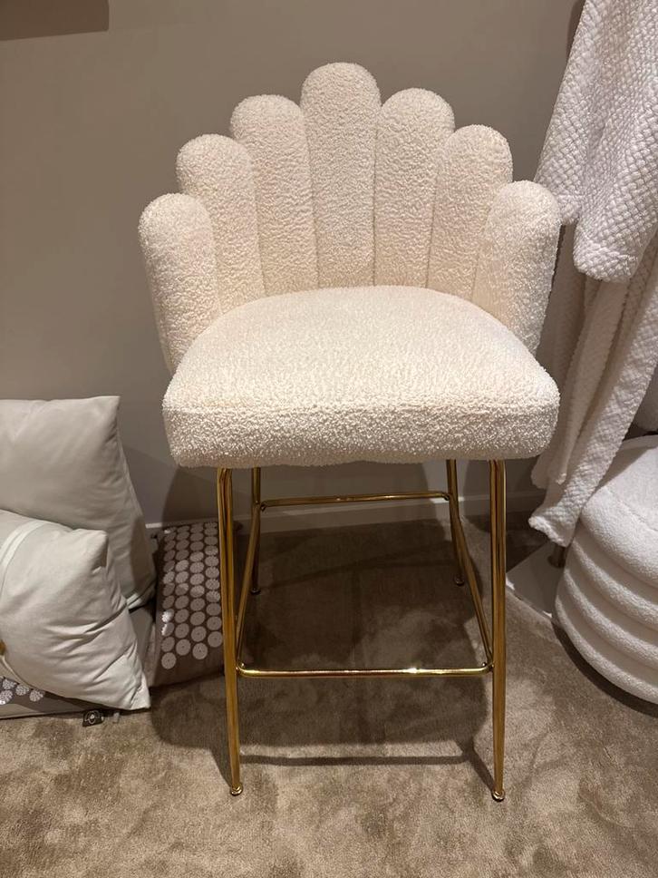 Teddy Kruk & Poef - Nieuwstaat - Super Deal!, Huis en Inrichting, Barkrukken, Nieuw, 30 tot 60 cm, Metaal, 1 kruk, Ophalen of Verzenden