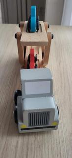 Houten vrachtauto met twee auto's, Hema, Ophalen of Verzenden, Zo goed als nieuw